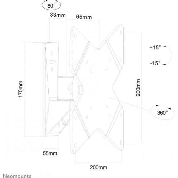 Neomounts by Newstar FPMA-W815 väggfäste för skärmar upp till 40"