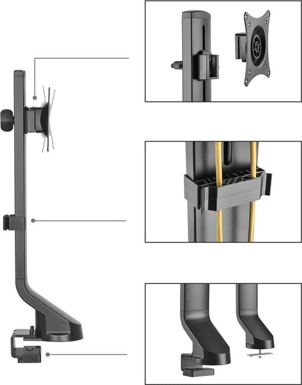 Maclean Monitor Skrivbordsfäste 17"-32" 8kg MC-853