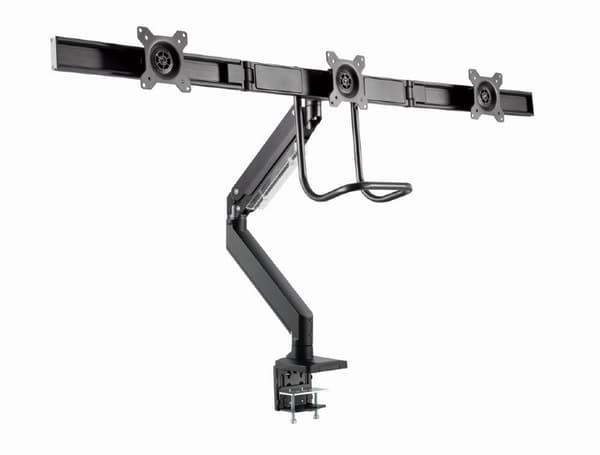 Gembird MA-DA3-03 skærmbeslag / stativ 68,6 cm (27") sort skrivebord Sort