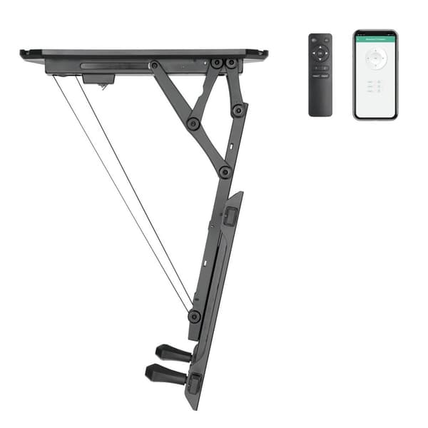 Maclean elektrisk loftbeslag til TV, TUYA støtte, max VESA 600x400, til skrå vægge, fjernbetjening, 32"-70", 35kg, MC-880T