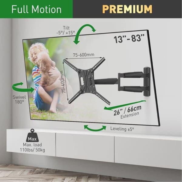 TV-fäste - tv-stöd - väggfäste för tv Barkan-fästen - BM443LP