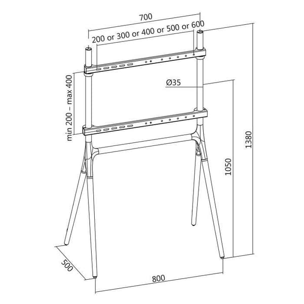 LogiLink BP0078 TV-ställ 4"-70" valnötsben 3174