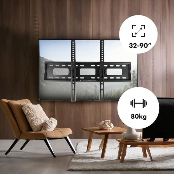 Maclean TV-fäste, max VESA 600x400, 32-90", 80 kg, lutningsjustering +15°~-15°, MC-421