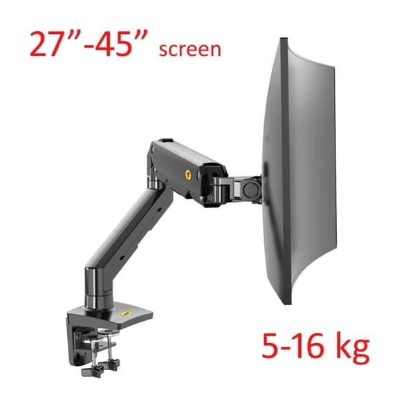 Monitor Skrivebordsstativ, Passer til 27"-45" Skærme, Understøtter 11-35,2 lbs,Sort