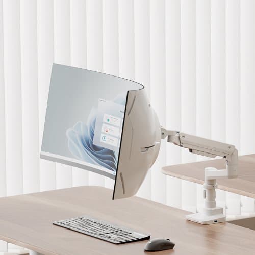 Alterzone Arm Luxe Heavy-duty monitorivarsi, valkoinen
