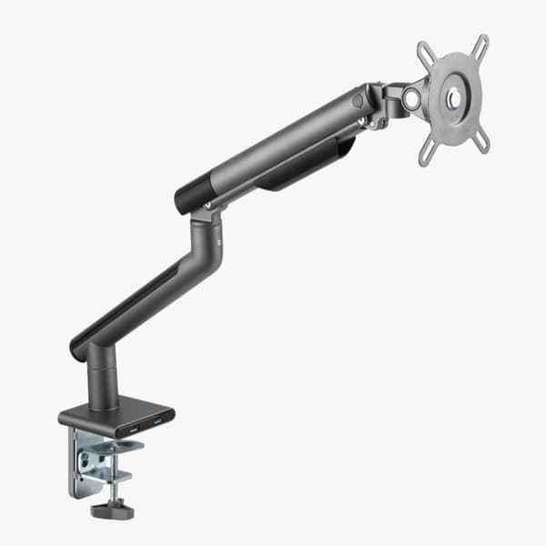 Alterzone Arm One USB alumiininen monitorivarsi 17"-32" näytöille, 2 x 3.0 USB-porttia, tähtiharmaa