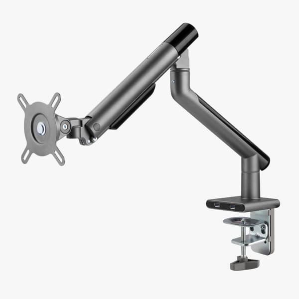Alterzone Arm One USB alumiininen monitorivarsi 17"-32" näytöille, 2 x 3.0 USB-porttia, tähtiharmaa