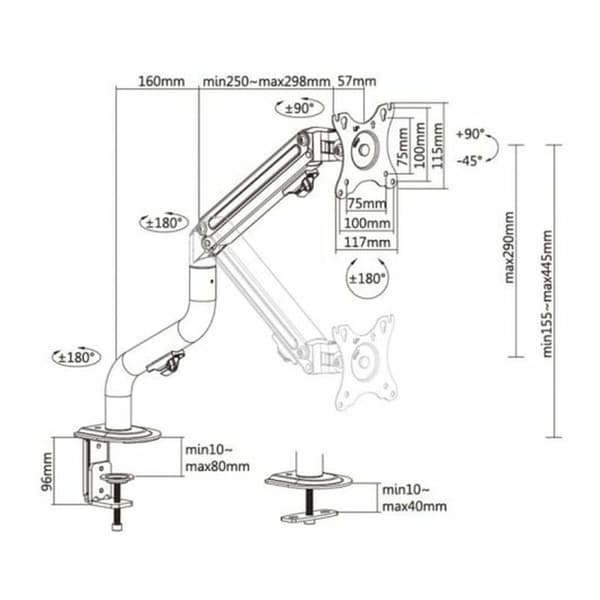 TV-fäste Aisens DT32TSR-139 17"-32" 8 kg