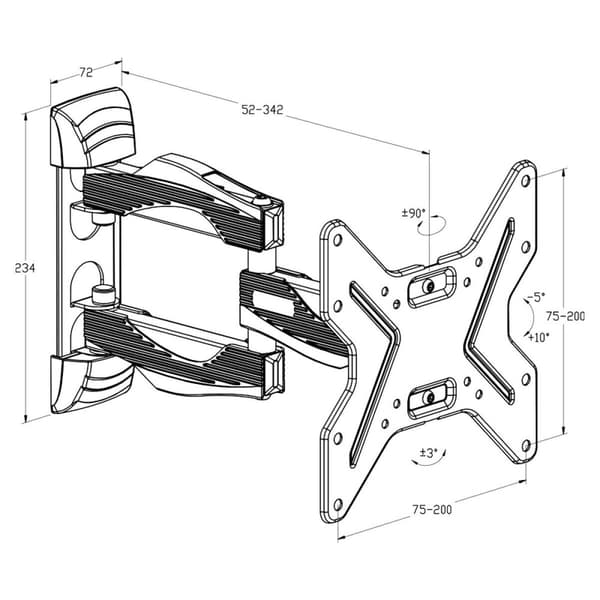 TV-holder TM Electron 26"-40" 25 kg