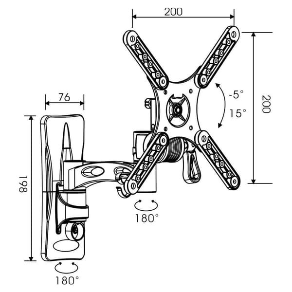 TV-holder TM Electron 25 kg 10"-32"
