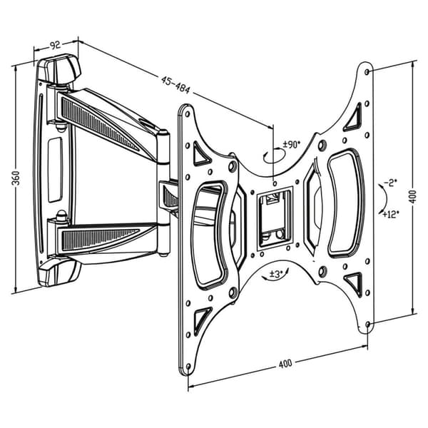 TV-holder TM Electron 26"-50" 30 Kg