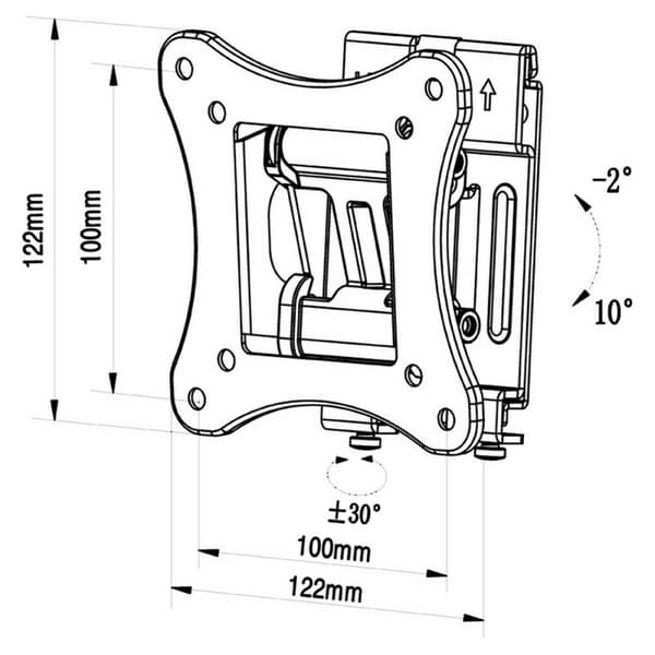TV-holder TM Electron 15 kg 10"-24"