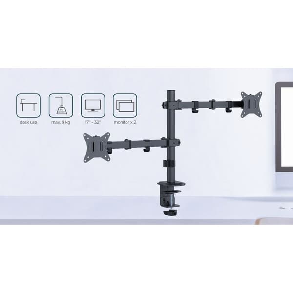 Skærm bord støtte GEMBIRD MA-D2-03 17" 32"