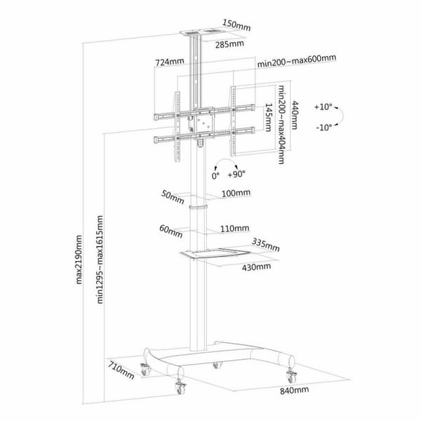 TV-Montering Neomounts PLASMA-M1900E 37" 50 kg