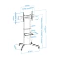 Miniatyrbilde 3 av 3: Trille / Tralle TooQ FS1170M-B 37"-70" 50 kg
