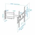 Miniatyrbilde 4 av 4: Veggmontering med Arm for TV TooQ LP6070TN-B 37"-70"