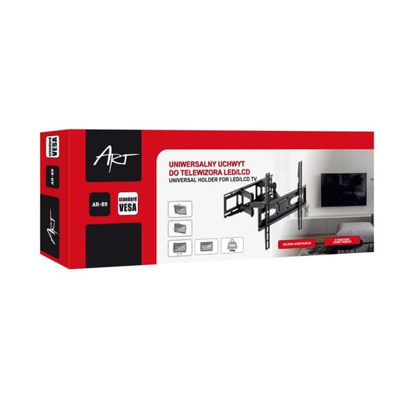 ART TV-fäste, 32-70'', 40kg, svart, VESA 400x400, AR-89