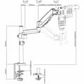 Pikkukuva 5 / 5: Näytön pöytätuki V7 DM1TA-1E 17" 32"