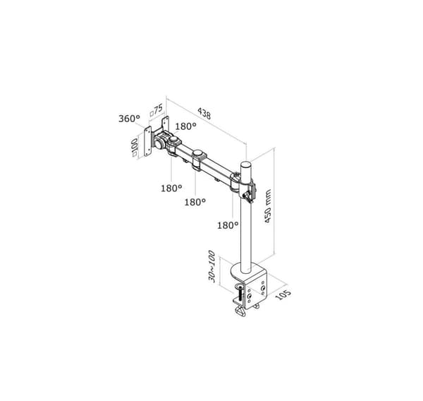 Tv tillbehör skrivbordsfäste svart/10-26" fpma-d960, Neomounts