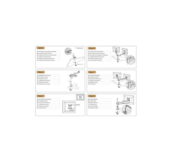 Tv-sæt til skrivebordsmontering 10-24"/fpma-d1330dsilver, Neomounts