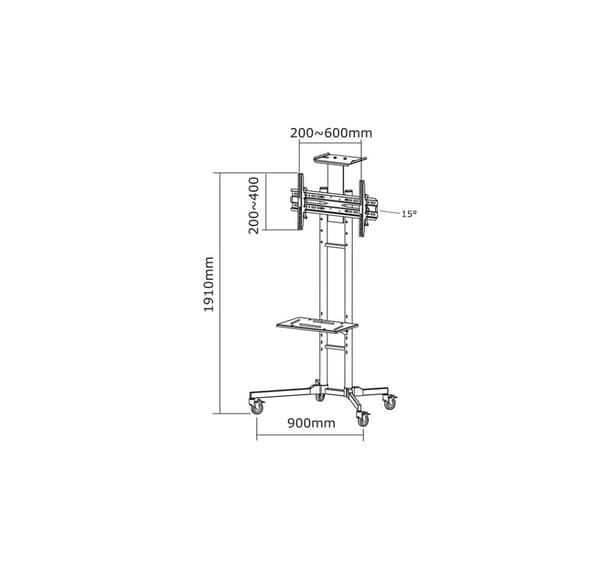 Tv-sæt til gulvstand sort/32-55" plasma-m1700e, Neomounts