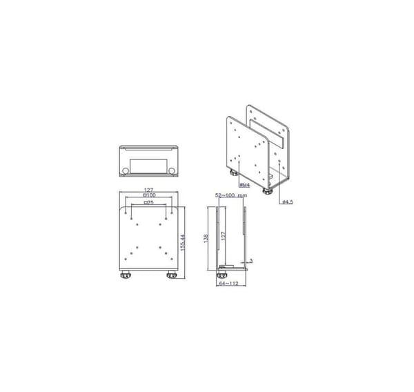 Pc acc tynnklientfeste/10kg thinclient-20, Neomounts