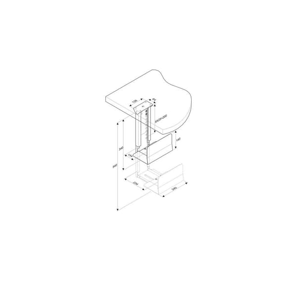 Pc acc skrivebordsmontering 30kg/cpu-d200silver, Neomounts