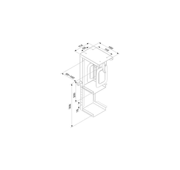 Pc acc skrivbordsfäste 10kg/cpu-d075black, Neomounts