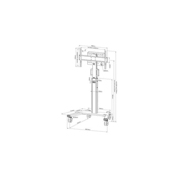 Monitor acc golvstativ 37-75"/fl50s-825wh1, Neomounts