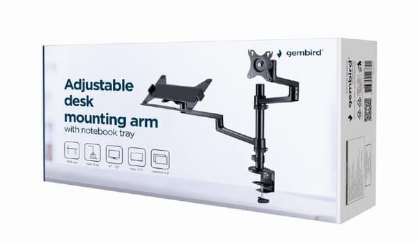 Display acc monteringsarm/nbtray ma-da-04, Gembird