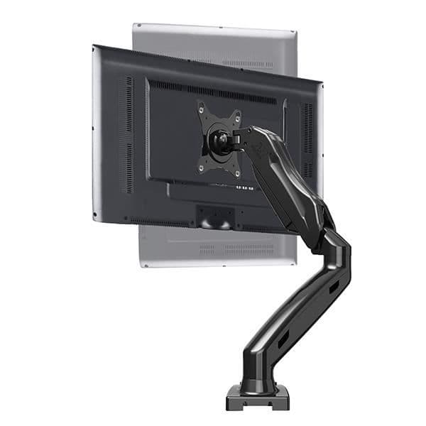 Professionellt NB F80 skrivbordsstöd för 43-58cm LCD LED PC-skärmar. Justering i flera axlar, pivot, överlägsen kvalitet. Reso