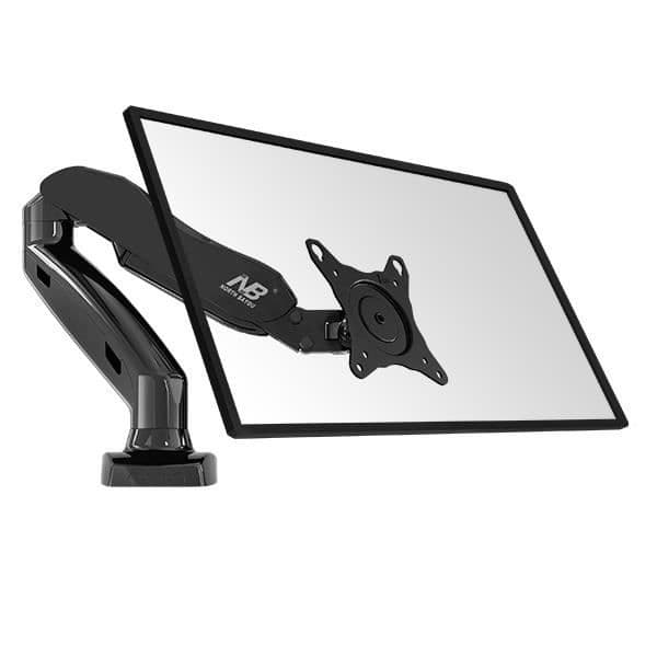 Professionellt NB F80 skrivbordsstöd för 43-58cm LCD LED PC-skärmar. Justering i flera axlar, pivot, överlägsen kvalitet. Reso