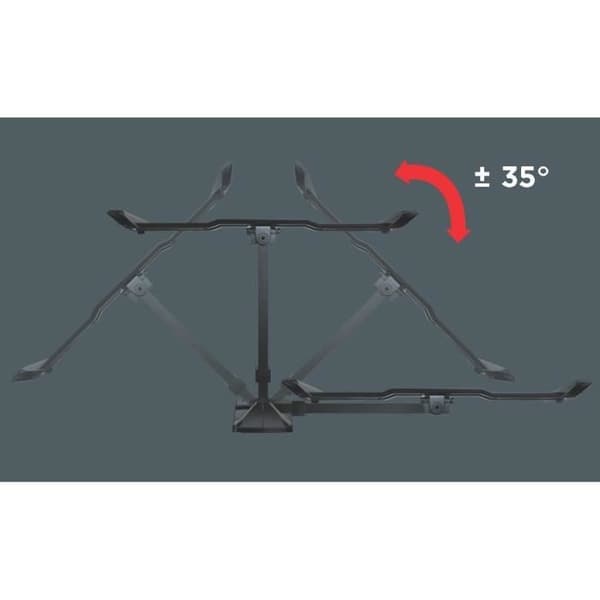 Meliconi - Lutning och roterbar TV-stöd SP 400SR PLUS - Stort synfält - för TV 40'' till 82'' - VESA 200/300/400 - Levererad