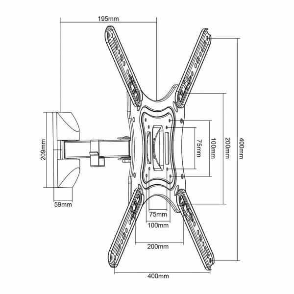 TV-holder MacLean MC-758 55" 13" 30 Kg