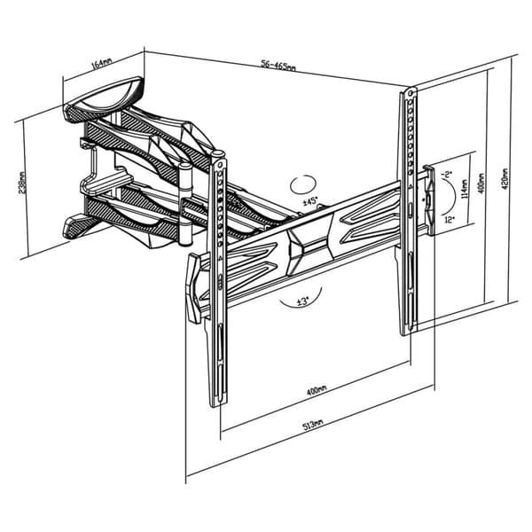 TV-holder TM Electron 30 Kg 32"-60"