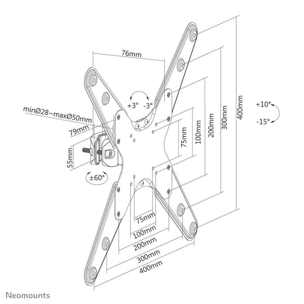 TV-holder Neomounts FL40-430BL14 32" 55" 25 kg