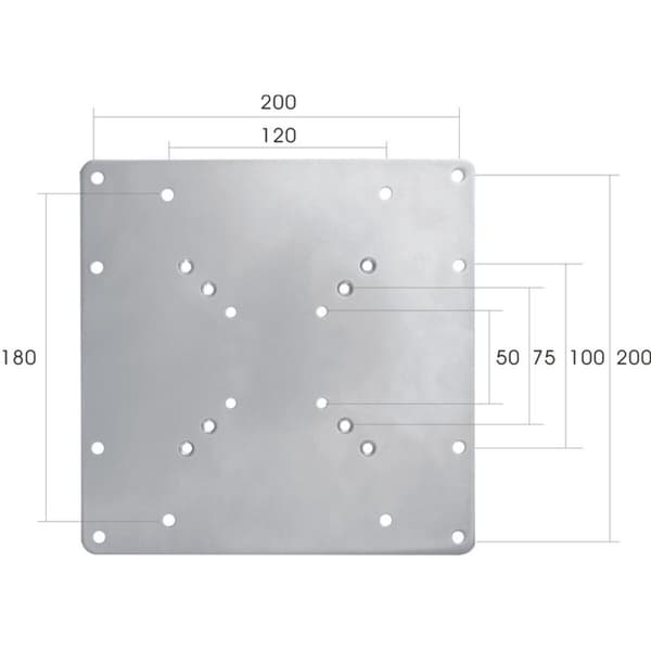 Seinälevy Neomounts FPMA-VESA200 22"-42" 35 kg