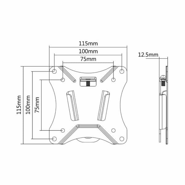TV-holder Neomounts NM-W25BLACK 10" 30" 25 kg
