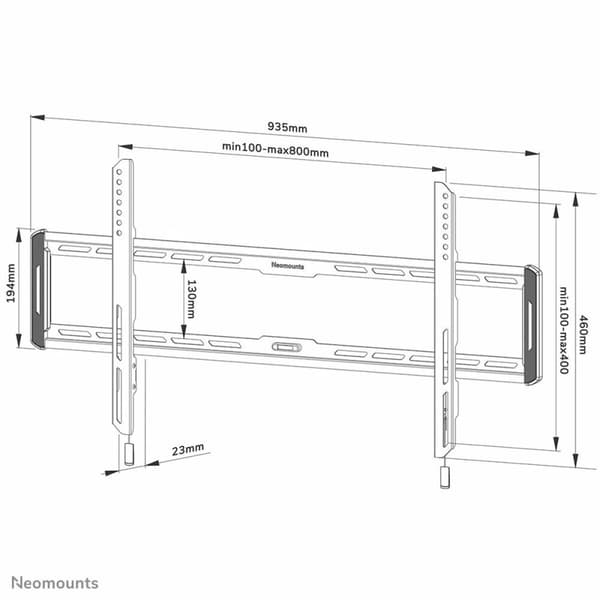 TV-holder Neomounts WL30-550BL18 43" 86" 70 Kg
