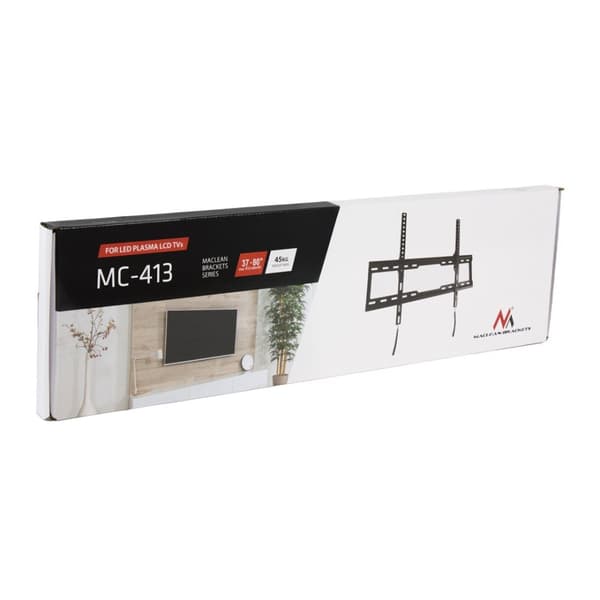 Maclean TV MC-413 Väggfäste 32"-80" VESA 600x400 45kg Tiltbar Universal Justerbar Vattenpass monteringstillbehör