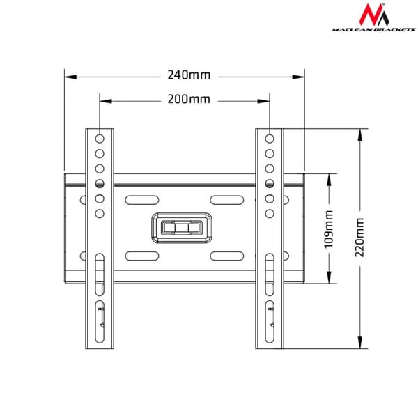 TV Holder 13'' - 42'' Maclean MC-777 sort 35 kg VESA 200x200