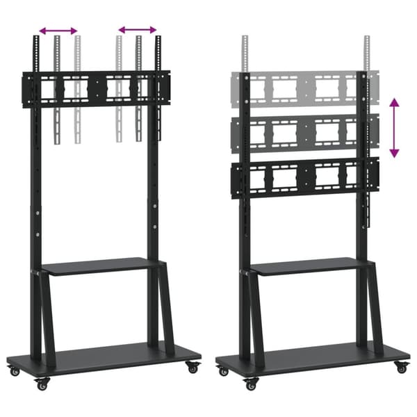vidaXL Tv-ställ på hjul för 32-90 tums skärm max VESA 800x600 mm 100kg