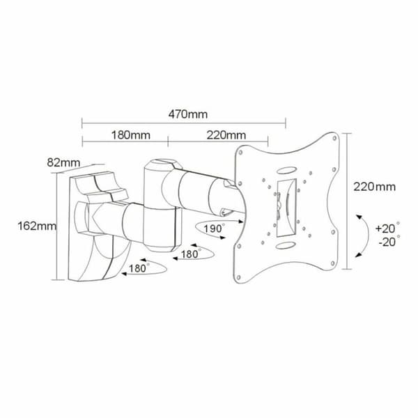 TV-fäste MacLean MC-503 A S 23" 42" 30 Kg