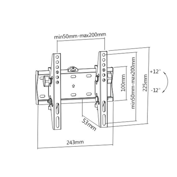 Vægkonsol GEMBIRD WM-42T-02 23" 42" 30 Kg