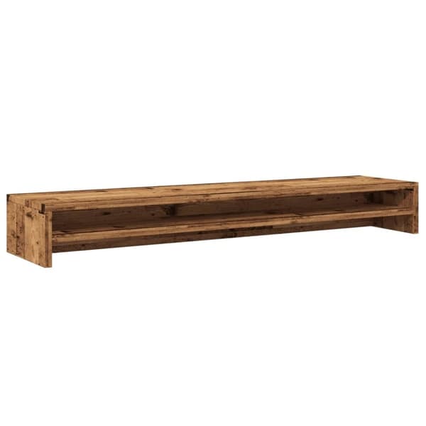 vidaXL Skärmställ åldrat trä 100x24x13 cm konstruerat trä