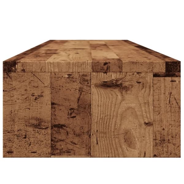 vidaXL Skärmställ åldrat trä 100x24x13 cm konstruerat trä