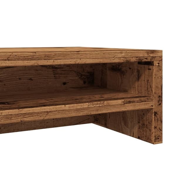 vidaXL Skärmställ åldrat trä 100x24x13 cm konstruerat trä