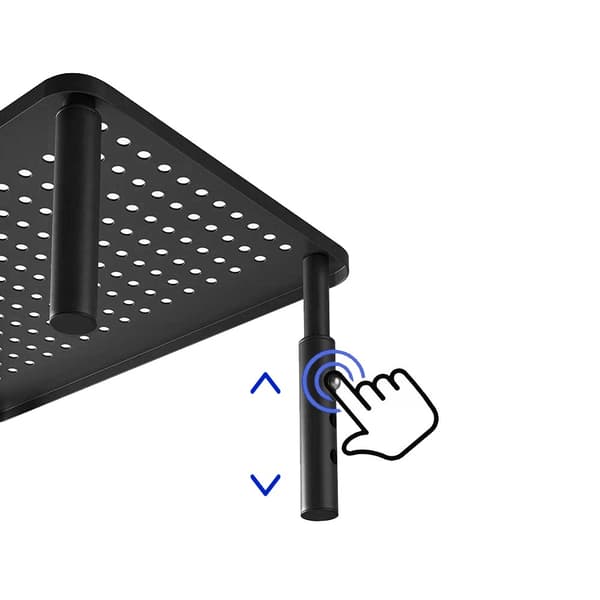 Maclean MC-946 monitor för bärbar dator 13" - 32" 3-nivå höjdjustering med låda upp till 20 kg Robust ventilerad