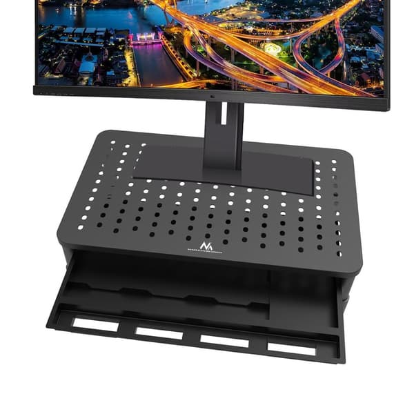 Maclean MC-946 monitor för bärbar dator 13" - 32" 3-nivå höjdjustering med låda upp till 20 kg Robust ventilerad