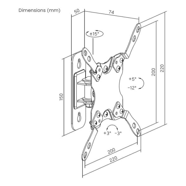 TV-holder Aisens WT42TSL-273 13" 20 kg